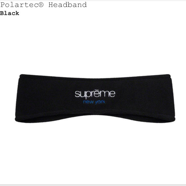 Supreme 18FW Polartec Headband Black