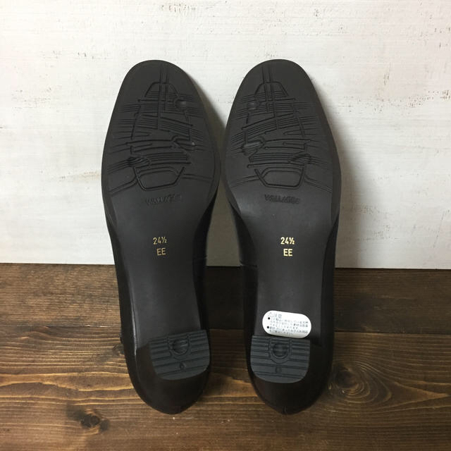 asics(アシックス)の未使用品❗️asics walking 本革 黒 パンプス 24.5cm レディースの靴/シューズ(ハイヒール/パンプス)の商品写真