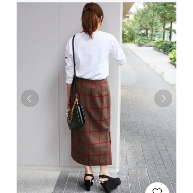 【極美品】IENA チェックカラータイトスカート 2
