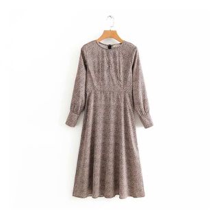 ザラ(ZARA)の871★ヒョウ柄 レオパード柄 ワンピース(ひざ丈ワンピース)