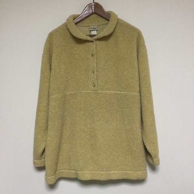 80s USA製 L.L.bean ボアトップス プルオーバー ベージュ