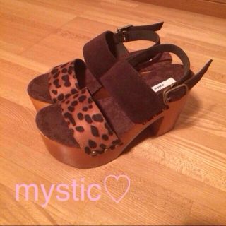 ミスティック(mystic)のお値下げ♡ウッドソールサンダル(サンダル)