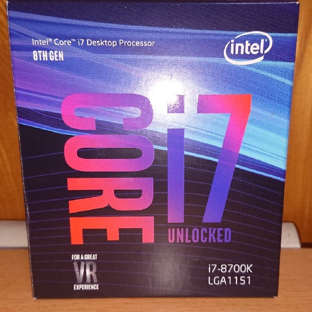 intel CPU core i7-8700k