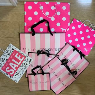 ヴィクトリアズシークレット(Victoria's Secret)のvictria's secret pink 紙袋　ショップ袋　ショッパー　セット(ショップ袋)