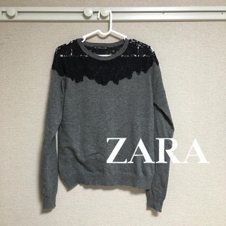 ザラ(ZARA)のZARAレースカットソー(カットソー(長袖/七分))