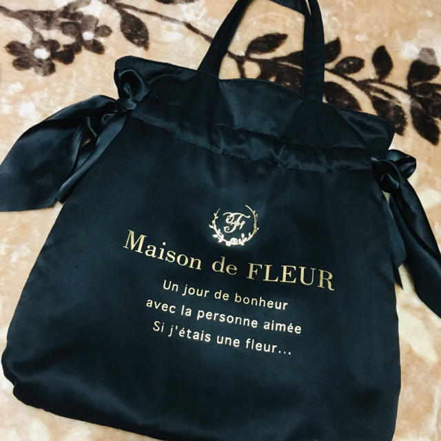 Maison de FLEUR(メゾンドフルール)のMaison de FLEUR トートバッグ 黒 レディースのバッグ(トートバッグ)の商品写真