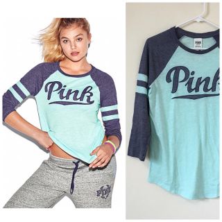 ヴィクトリアズシークレット(Victoria's Secret)のPINK♡ベースボールロンT(Tシャツ(長袖/七分))