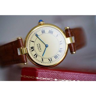 カルティエ(Cartier)の美品 カルティエ マスト ヴァンドーム アイボリー LM Cartier(腕時計(アナログ))