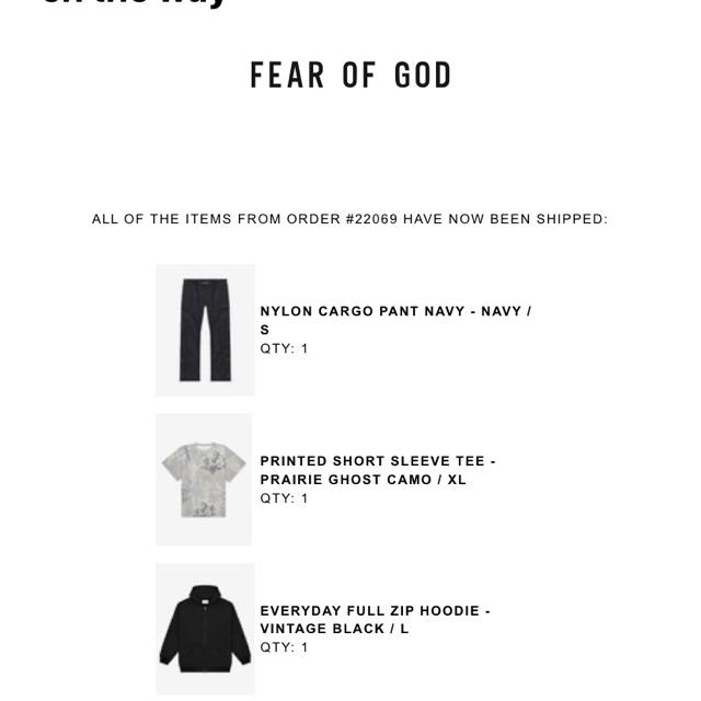 FEAR OF GOD フィアオブゴッド ナイロン カーゴパンツ 【送料関税無料