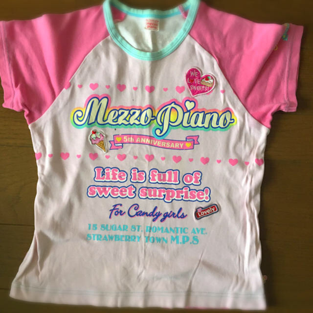 mezzo piano(メゾピアノ)のメゾピアノTシャツ　140 キッズ/ベビー/マタニティのキッズ服女の子用(90cm~)(Tシャツ/カットソー)の商品写真