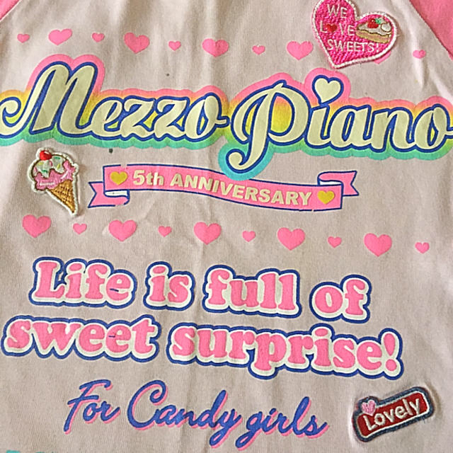 mezzo piano(メゾピアノ)のメゾピアノTシャツ　140 キッズ/ベビー/マタニティのキッズ服女の子用(90cm~)(Tシャツ/カットソー)の商品写真