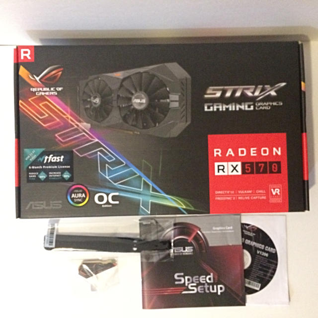 ASUS ROG-STRIX-RX570-O4G-GAMINGグラフィックカード