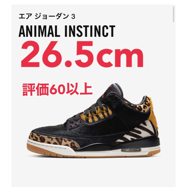 NIKE AIR JORDAN 3 RETRO SE ANIMAL靴/シューズ