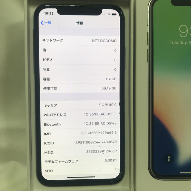 Apple(アップル)のiPhone X. 64G シムフリー、ジャンク スマホ/家電/カメラのスマートフォン/携帯電話(スマートフォン本体)の商品写真