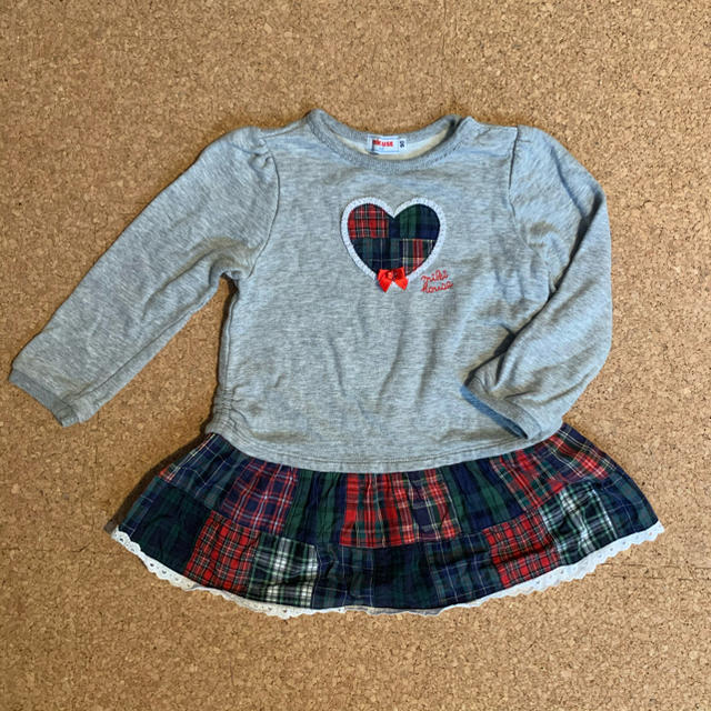 mikihouse(ミキハウス)のmikihouse 90 ワンピース キッズ/ベビー/マタニティのキッズ服女の子用(90cm~)(Tシャツ/カットソー)の商品写真