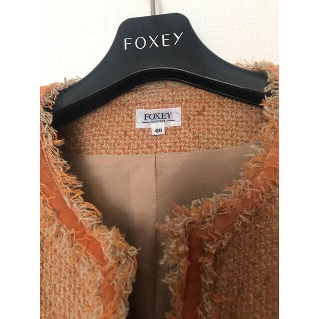 FOXEY(フォクシー)の❤︎フォクシー　ツイード ジャケット❤︎40 foxey レディースのジャケット/アウター(ノーカラージャケット)の商品写真