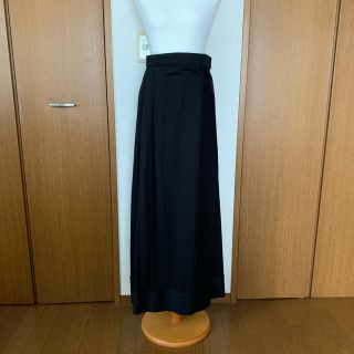 アツロウタヤマ(ATSURO TAYAMA)のアツロウタヤマ マキシ丈巻きスカート  黒       ♡PRICE DOWN♡(ロングスカート)