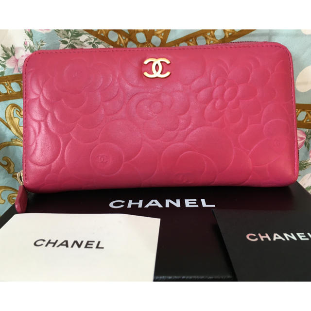 CHANEL 長財布　ピンク