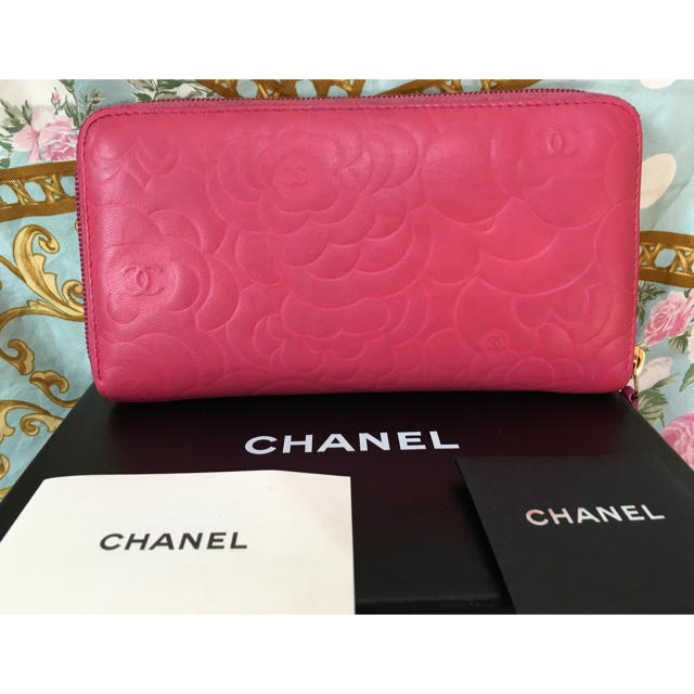 CHANEL長財布　ピンク