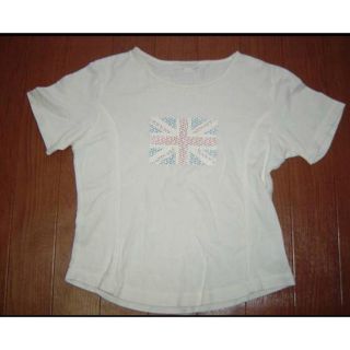 バーバリー(BURBERRY)のバーバリーBURBERRY 半袖Tシャツ 白 140cm 女児 イギリス国旗(Tシャツ/カットソー)