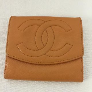 シャネル(CHANEL)のシャネル 三つ折り財布 カーキ色 正規品(その他)