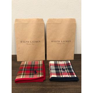 ラルフローレン(Ralph Lauren)のラルフローレン ガーゼタオルハンカチ 2枚セット(ハンカチ)