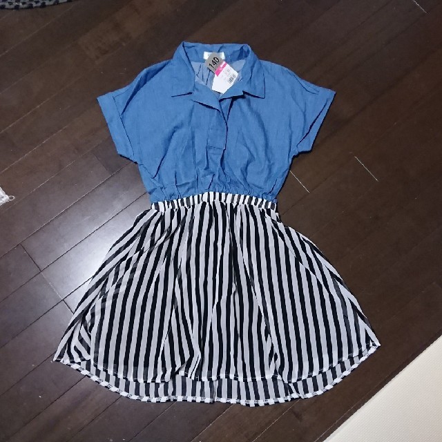 【未使用】ワンピース 140cm キッズ/ベビー/マタニティのキッズ服女の子用(90cm~)(ワンピース)の商品写真