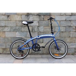 20インチ colorful-ful高炭素鋼 折り畳み自転車 blue(自転車本体)