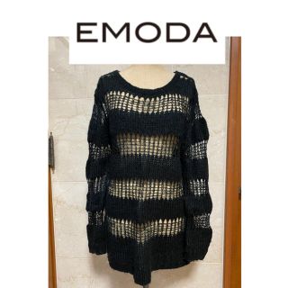 エモダ(EMODA)のEMODA★透けボーダーニットトップス(ニット/セーター)