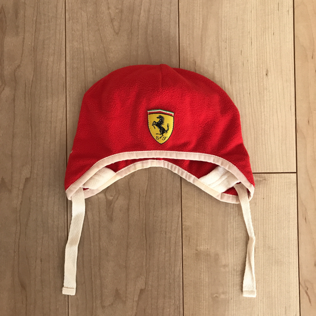 Ferrari(フェラーリ)のFerrari  PUMA フェラーリ ベビー　帽子  マフラー  ミトン美品 キッズ/ベビー/マタニティのこども用ファッション小物(その他)の商品写真