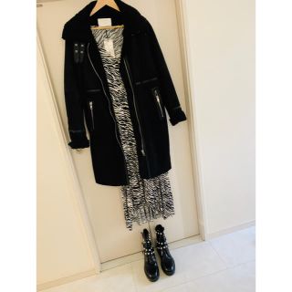 ザラ(ZARA)のZARA スエード風ロングコート　(ムートンコート)