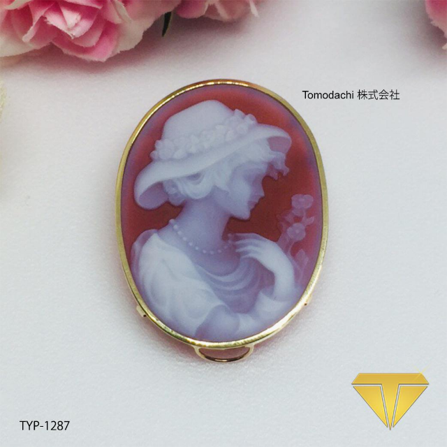 個数限定販売 K18金 Cameo ブローチ tickettail.com 個数限定販売 K18金 Cameo ブローチ tickettail.com