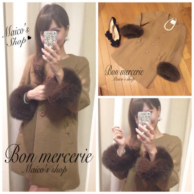 anatelier(アナトリエ)のBonmercerie♡foxコート レディースのジャケット/アウター(ロングコート)の商品写真