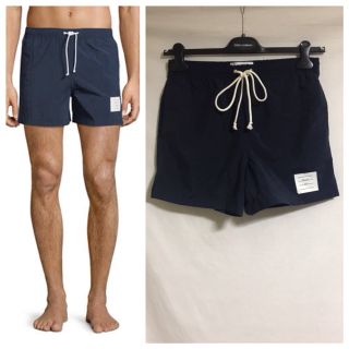 本物 トムブラウン トリコロール スウィムパンツ 水着 ショーツ 1 紺