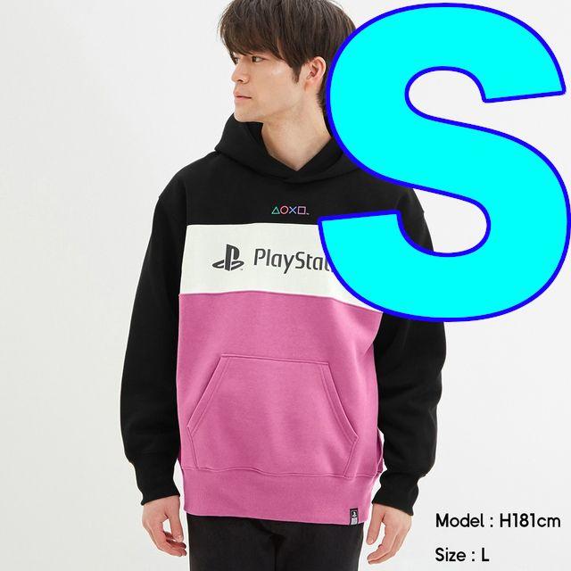 【S】(黒) GU ビッグスウェットプルパーカ PlayStation(2)