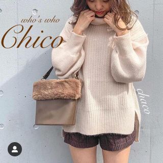 フーズフーチコ(who's who Chico)の新品☃️¥7260【Chico】フォックス畦ニットプルオーバー(ニット/セーター)