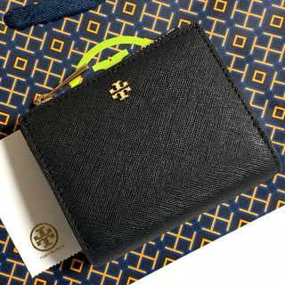 トリーバーチ(Tory Burch)の特価！ トリーバーチ EMERSON 二つ折り財布 ミニ財布 ブラック 新品本物(財布)