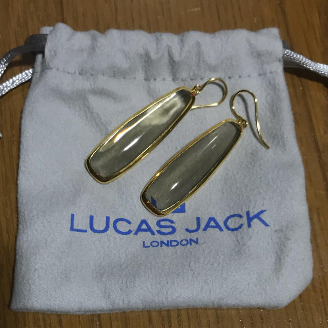 アクセサリーLUCAS JACK オーバルピアス  ディープグレー 最終値下げ