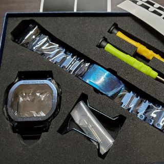 G-Shock 5600サイズ メタルカスタム Blue ベゼル(腕時計(デジタル))