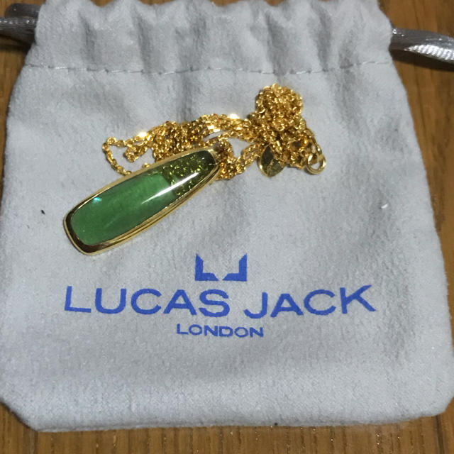 LUCAS JACK オーバルネックレス ダークグリーン