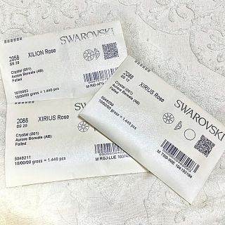 スワロフスキー(SWAROVSKI)の【スワロフスキー】クリスタルAB ss12 グロスパック　正規品　未開封(デコパーツ)