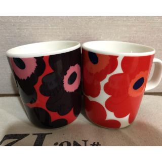 マリメッコ(marimekko)のmarimekko unikko マグカップ 2個(グラス/カップ)