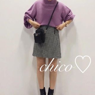 フーズフーチコ(who's who Chico)の新品✨who's who chico ♡ ダブルZIPタイトミニスカート(ひざ丈スカート)