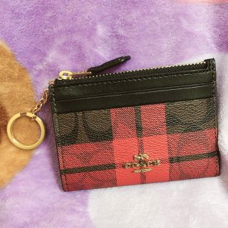 コーチ(COACH)の新品COACH キーリング付きパスケース (名刺入れ/定期入れ)