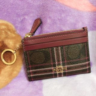 コーチ(COACH)の新品COACH キーリング付きパスケース (名刺入れ/定期入れ)