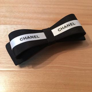 シャネル(CHANEL)の【まあ様 専用】リボン バレッタ ヘアアクセサリー ブラック 黒 モノトーン(バレッタ/ヘアクリップ)