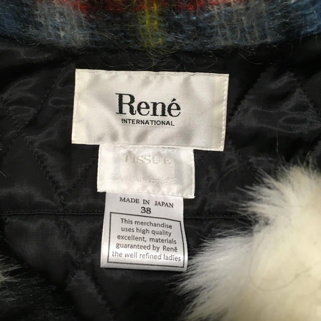 René - Rene ルネ モヘヤ ファー ダッフル コート 38の通販 by
