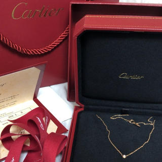 カルティエ(Cartier)のカルティエ ディアマンレジェ ネックレス XS ピンクゴールド レシート付(ネックレス)