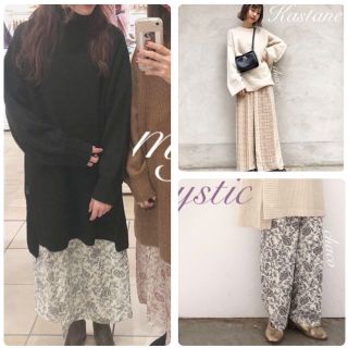 ミスティック(mystic)の僅か⚠️新作🐰¥8250【mystic】サイドボタンタートルロングニット(ニット/セーター)