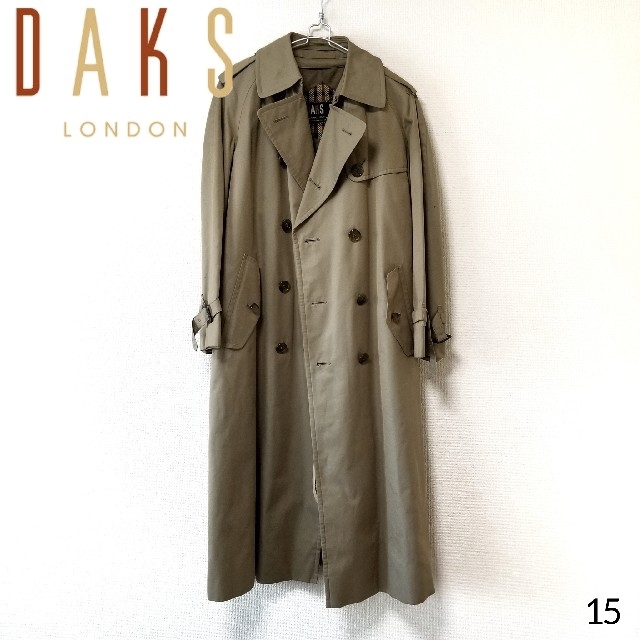 DAKS - 15.DAKS ガンクラブチェック トレンチコート ベルト付きの通販